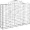 Image de vidaXL Gabion avec arc surélevé 200x30x140/160 cm Fer galvanisé