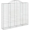 Image de vidaXL Gabion avec arc surélevé 200x30x160/180 cm Fer galvanisé