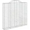 Image de vidaXL Gabion avec arc surélevé 200x30x180/200 cm Fer galvanisé