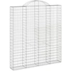 Image de vidaXL Gabion avec arc surélevé 200x30x220/240 cm Fer galvanisé