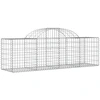 Image de vidaXL Gabion avec arc surélevé 200x50x60/80 cm Fer galvanisé