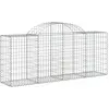 Image de vidaXL Gabion avec arc surélevé 200x50x80/100 cm Fer galvanisé