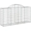 Image de vidaXL Gabion avec arche haute 200x50x100/120 cm Fer galvanisé