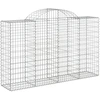 Image de vidaXL Gabion avec arche haute 200x50x120/140 cm Fer galvanisé