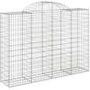 Image de vidaXL Gabion avec arche haute 200x50x140/160 cm Fer galvanisé