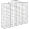 Image de vidaXL Gabion avec arche haute 200x50x160/180 cm Fer galvanisé