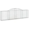 Image de vidaXL Gabion avec arc surélevé 300x30x80/100 cm Fer galvanisé