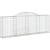 Image de vidaXL Gabion avec arc surélevé 300x30x100/120 cm Fer galvanisé
