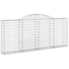 Image de vidaXL Gabion avec arc surélevé 300x30x120/140 cm Fer galvanisé
