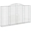 Image de vidaXL Gabion avec arc surélevé 300x30x160/180 cm Fer galvanisé