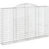 Image de vidaXL Gabion avec arc surélevé 300x30x180/200 cm Fer galvanisé