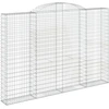 Image de vidaXL Gabion avec arc surélevé 300x30x200/220 cm Fer galvanisé