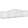 Image de vidaXL Gabion avec arc surélevé 300x50x60/80 cm Fer galvanisé
