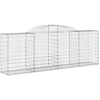 Image de vidaXL Gabion avec arc surélevé 300x50x100/120 cm Fer galvanisé