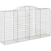 Image de vidaXL Gabion avec arc surélevé 300x50x160/180 cm Fer galvanisé