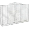 Image de vidaXL Gabion avec arc surélevé 300x50x180/200 cm Fer galvanisé