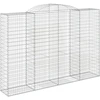 Image de vidaXL Gabion avec arc surélevé 300x50x200/220 cm Fer galvanisé