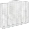 Image de vidaXL Gabion avec arc surélevé 300x50x220/240 cm Fer galvanisé