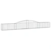 Image de vidaXL Gabion avec arc surélevé 400x30x40/60 cm Fer galvanisé
