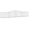 Image de vidaXL Gabion avec arc surélevé 400x30x60/80 cm Fer galvanisé