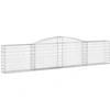 Image de vidaXL Gabion avec arc surélevé 400x30x80/100 cm Fer galvanisé