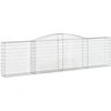 Image de vidaXL Gabion avec arc surélevé 400x30x100/120 cm Fer galvanisé
