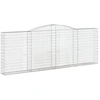 Image de vidaXL Gabion avec arc surélevé 400x30x140/160 cm Fer galvanisé