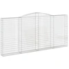 Image de vidaXL Gabion avec arc surélevé 400x30x180/200 cm Fer galvanisé