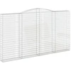 Image de vidaXL Gabion avec arc surélevé 400x30x220/240 cm Fer galvanisé