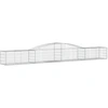 Image de vidaXL Gabion avec arc surélevé 400x50x40/60 cm Fer galvanisé