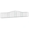 Image de vidaXL Gabion avec arc surélevé 400x50x60/80 cm Fer galvanisé