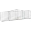 Image de vidaXL Gabion avec arc surélevé 400x50x100/120 cm Fer galvanisé