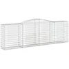 Image de vidaXL Gabion avec arc surélevé 400x50x120/140 cm Fer galvanisé