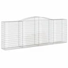 Image de vidaXL Gabion avec arc surélevé 400x50x140/160 cm Fer galvanisé