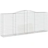 Image de vidaXL Gabion avec arc surélevé 400x50x160/180 cm Fer galvanisé