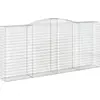 Image de vidaXL Gabion avec arc surélevé 400x50x180/200 cm Fer galvanisé