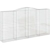 Image de vidaXL Gabion avec arc surélevé 400x50x200/220 cm Fer galvanisé