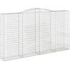 Image de vidaXL Gabion avec arc surélevé 400x50x220/240 cm Fer galvanisé