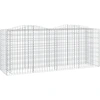 Image de vidaXL Gabion haut-relief avec arche haute 200x50x100 cm Fer galvanisé