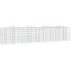 Image de vidaXL Gabion haut-relief avec arche haute 400x50x100 cm Fer galvanisé