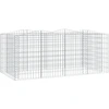 Image de vidaXL Gabion haut-relief avec arche haute 200x100x100 cm Fer galvanisé