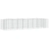 Image de vidaXL Gabion haut-relief avec arche haute 400x100x100 cm Fer galvanisé