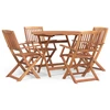 Image de vidaXL Ensemble de jardin 5 pièces en bois massif d'acacia