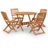 Image de vidaXL Ensemble de jardin 5 pièces en bois massif d'acacia