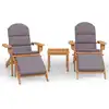 Image de vidaXL Ensemble de salon de jardin 3 pièces Adirondack bois massif acacia