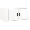Image de vidaXL Table basse blanc brillant 80x50x36 cm bois composite