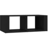 Image de vidaXL Table basse noire 100x50x36 cm Bois composite