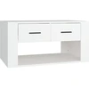Image de vidaXL Table basse blanche 80x50x40 cm Bois composite