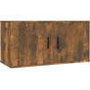 Image de vidaXL Armoire TV murale en chêne fumé 80x34,5x40 cm