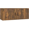 Image de vidaXL Armoire TV murale en chêne fumé 100x34,5x40 cm